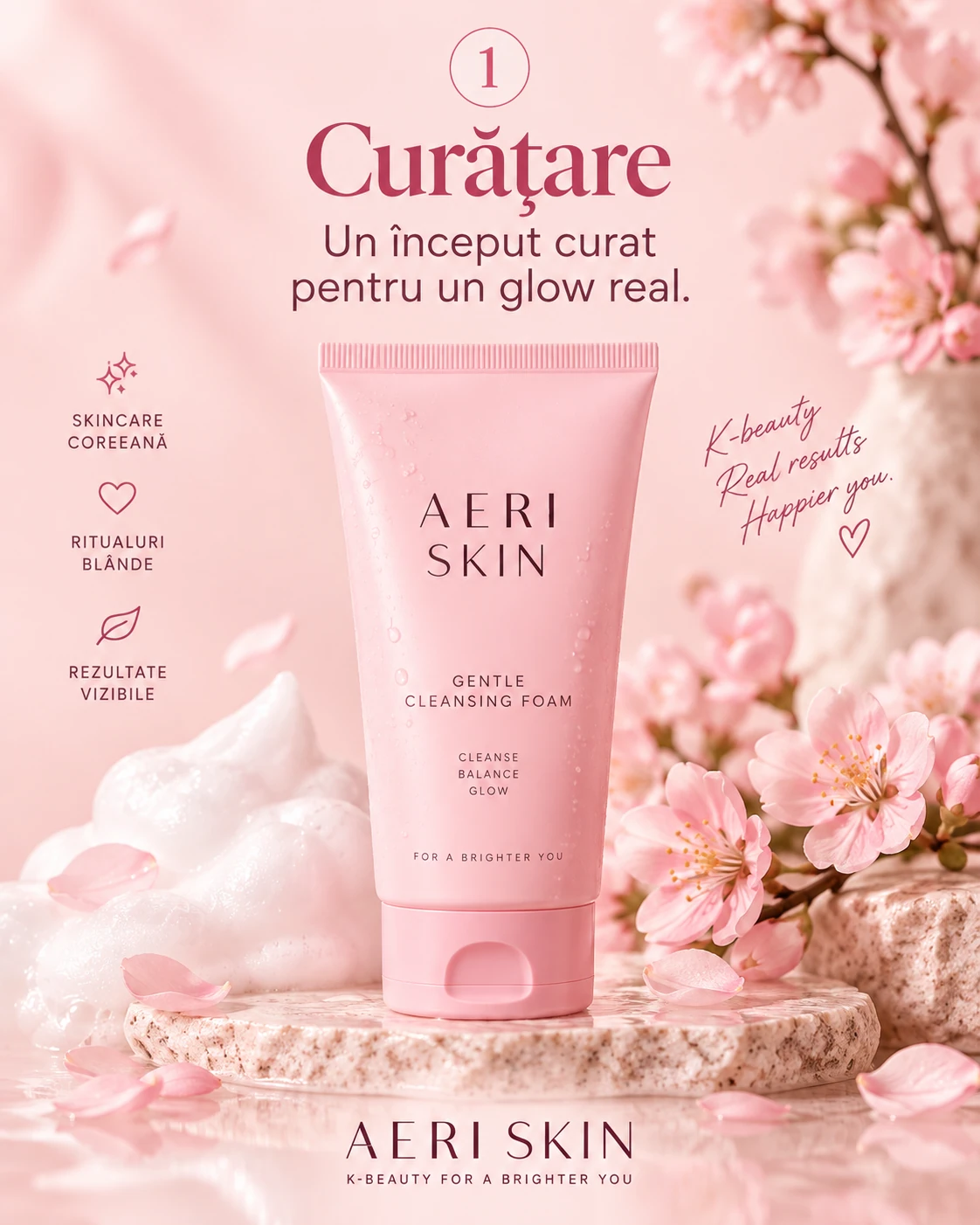 AERI SKIN · Produs și ambalaj · concept