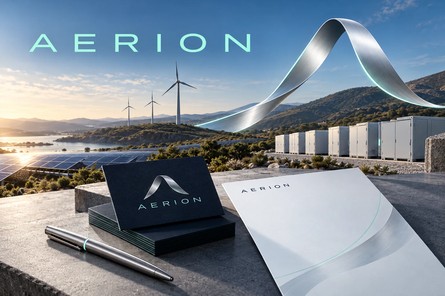 AERION · Identitate aplicată · mockup