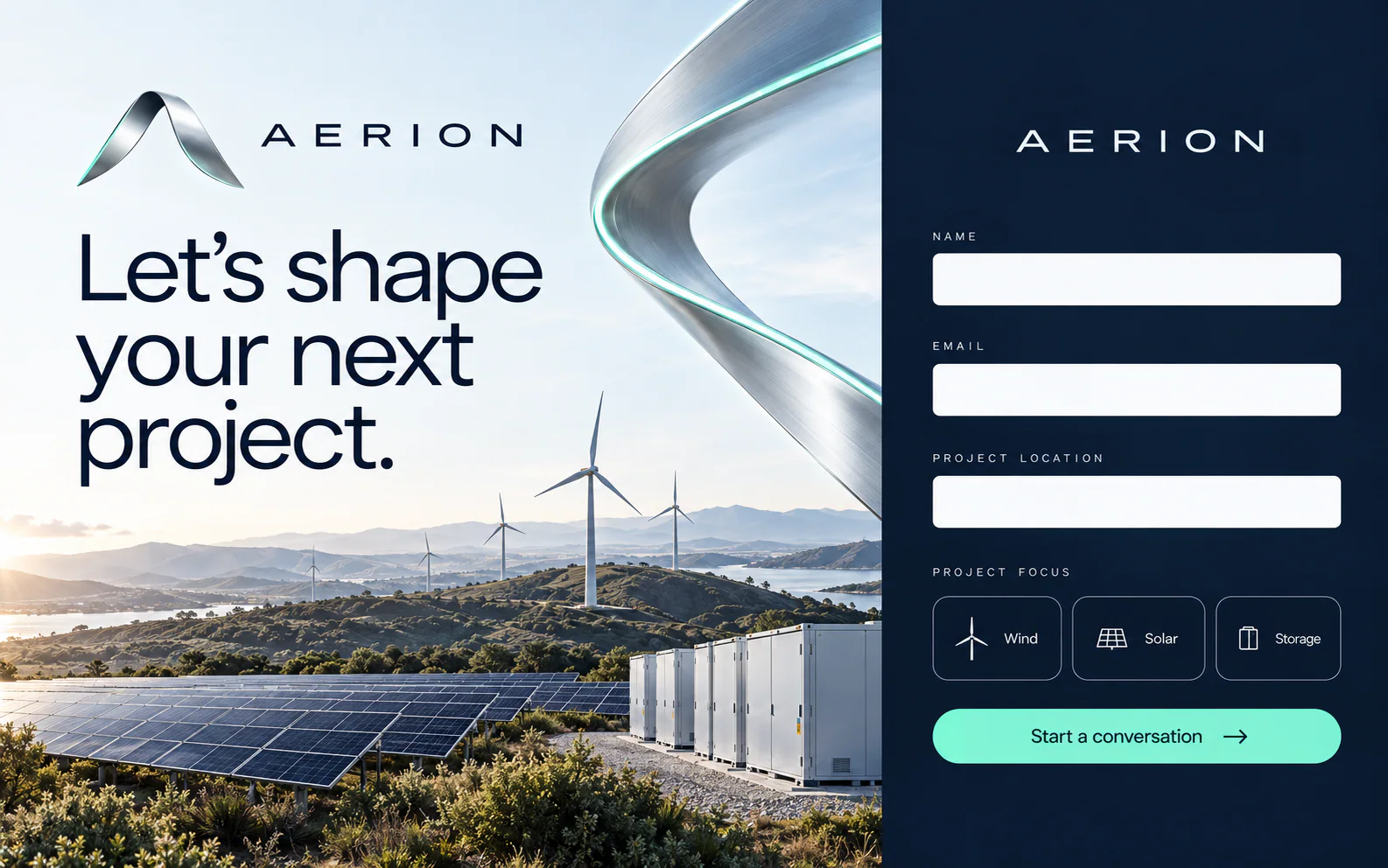 AERION · Pasul următor · machetă conceptuală