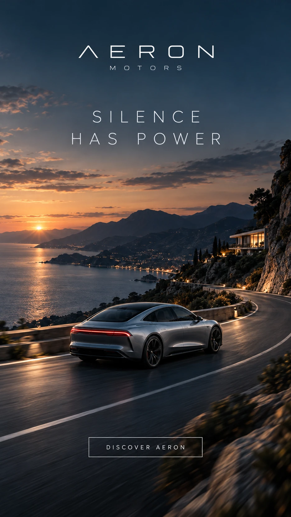 AERON MOTORS · Vertical format · static visual