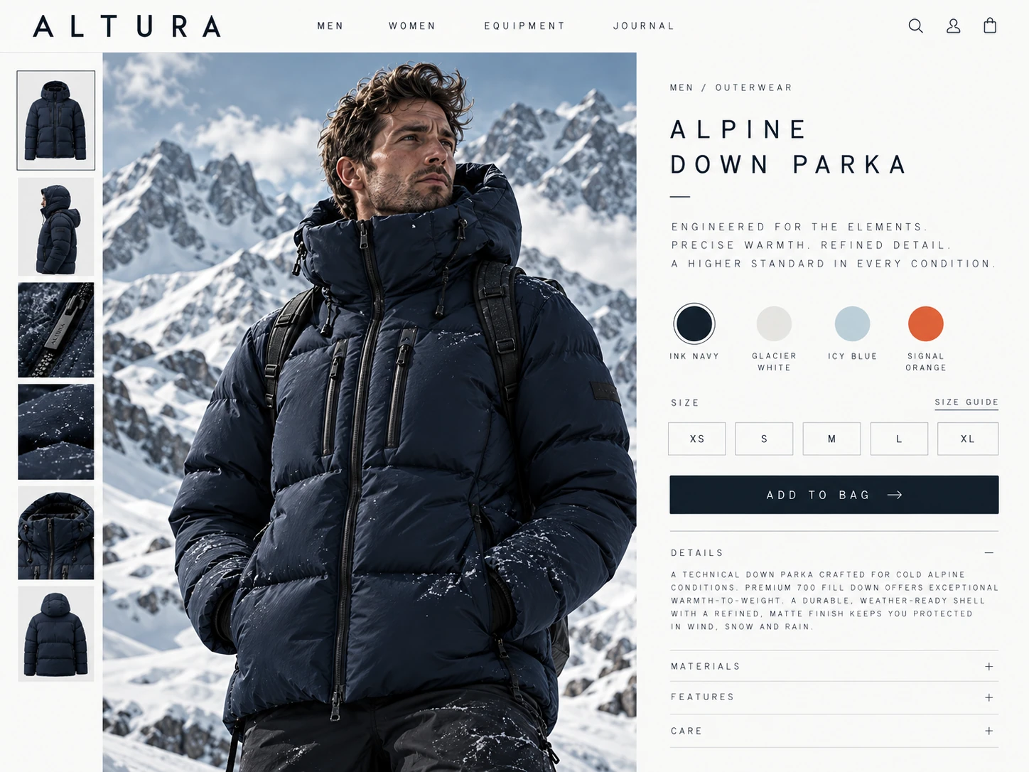 ALTURA · The next step · concept mockup