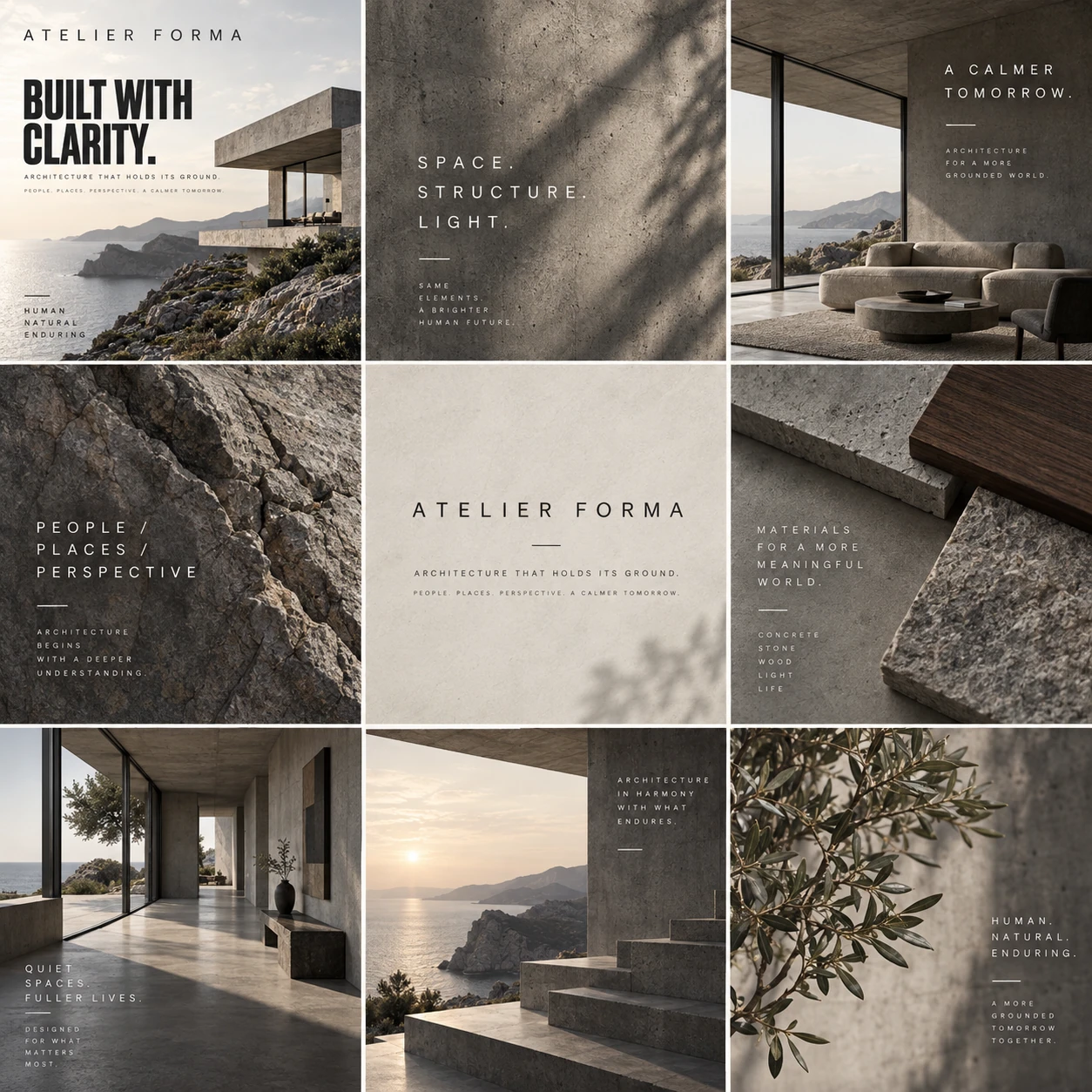 ATELIER FORMA · Instagram composition · overview