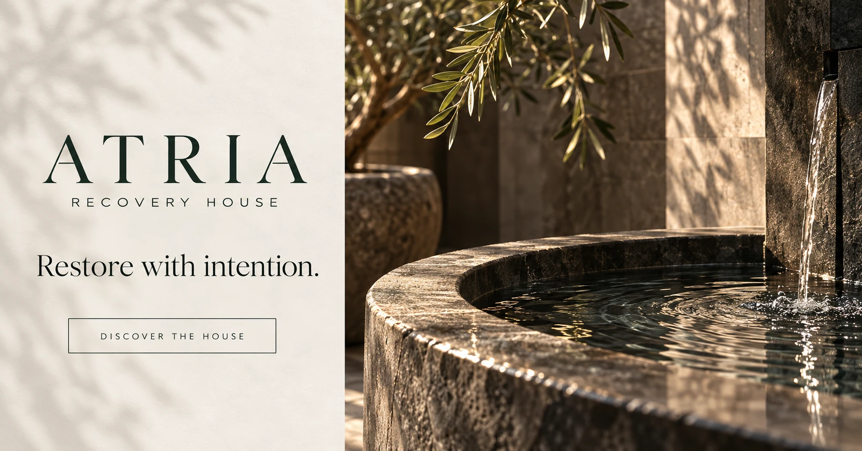 ATRIA RECOVERY HOUSE · Digital ads / PPC 004 · Room for stillness
