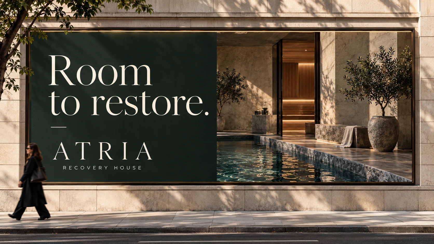 ATRIA RECOVERY HOUSE · Outdoor · placement mockup