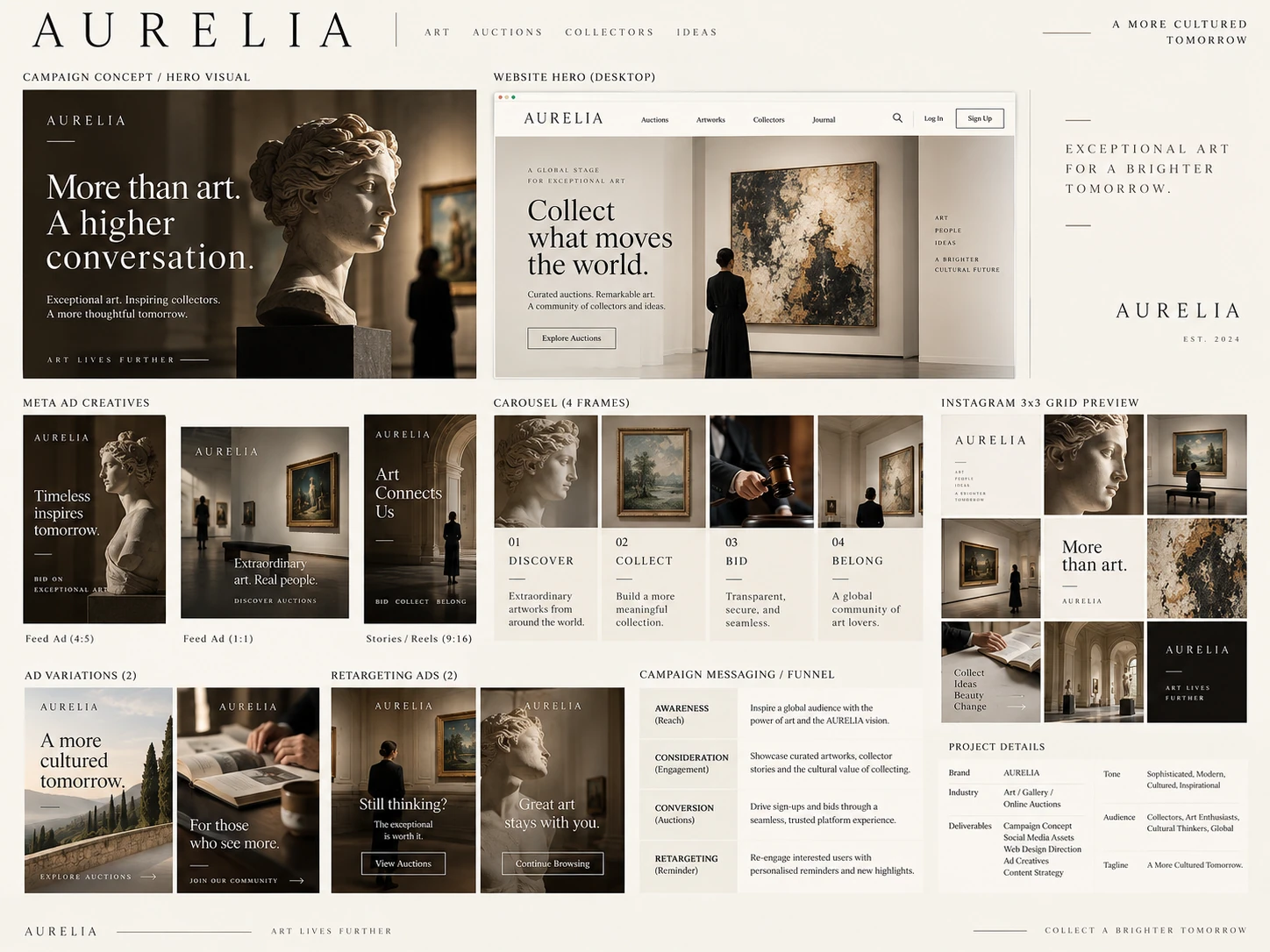 AURELIA · Digital ads / PPC 003 · The brand world