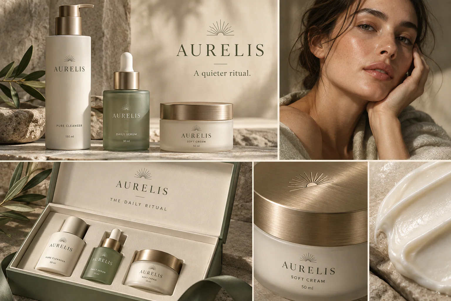 AURELIS · Identity in use · mockup