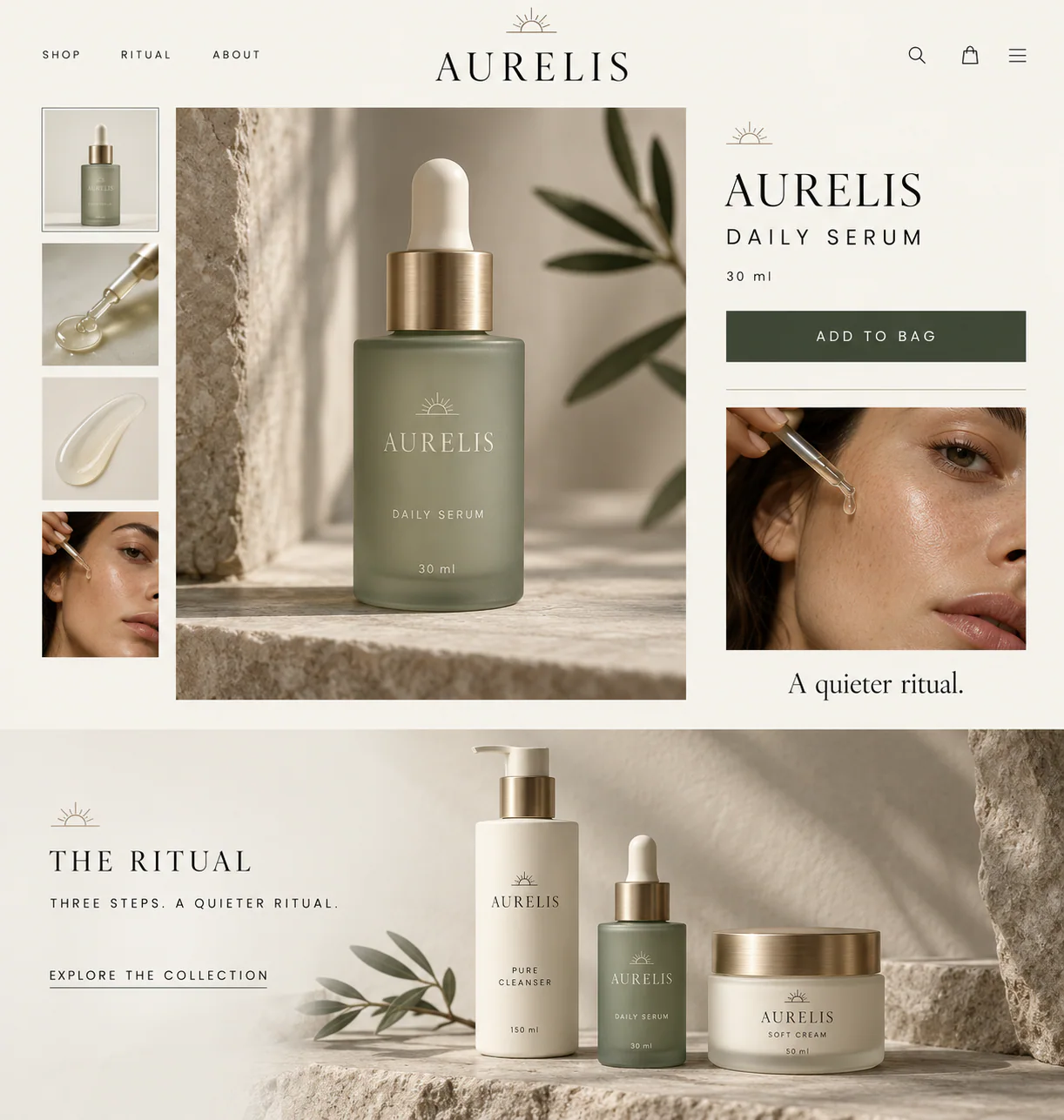 AURELIS · The next step · concept mockup