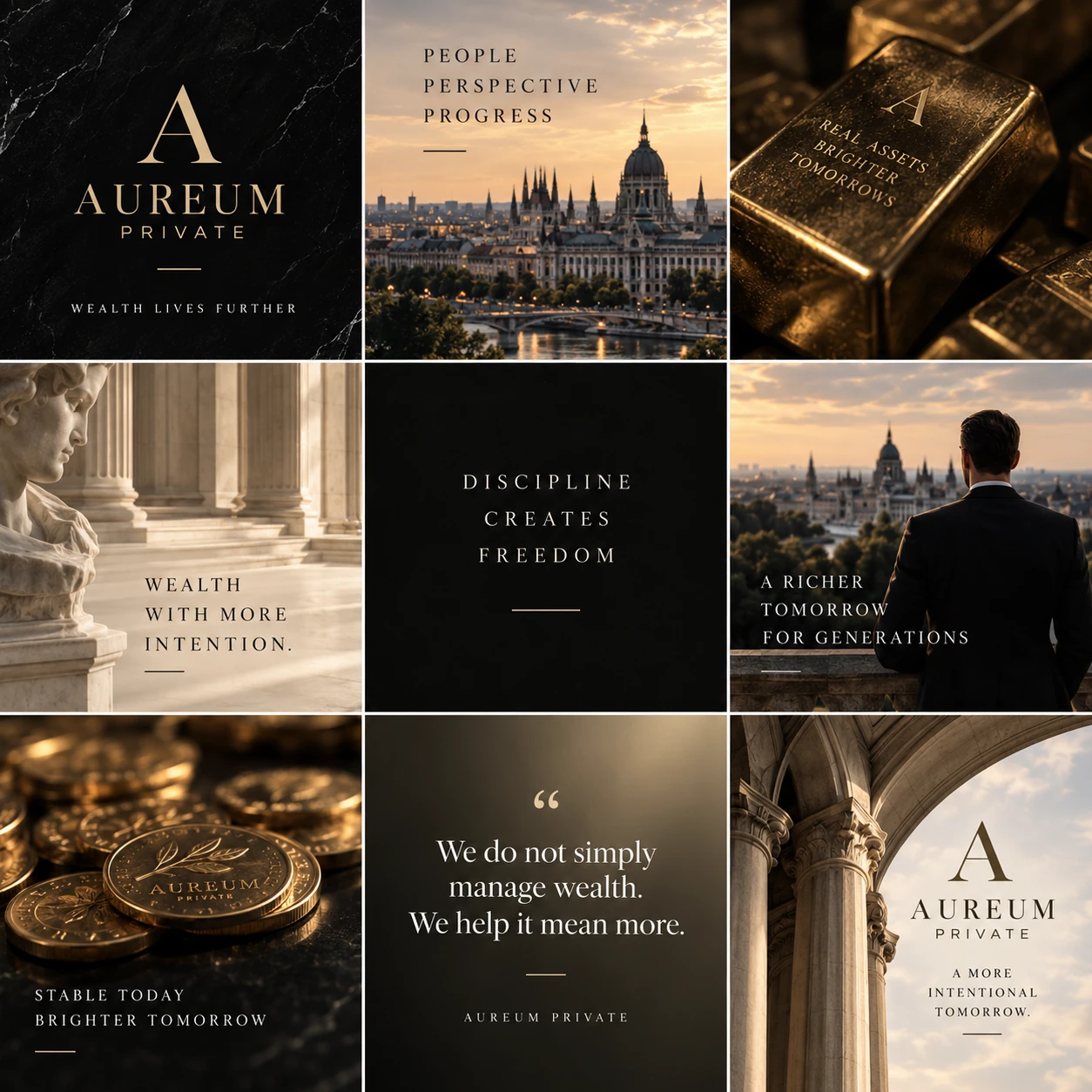AUREUM PRIVATE · Instagram composition · overview