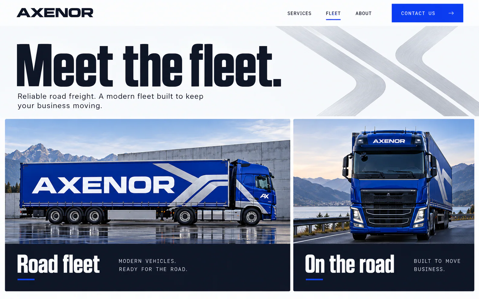 AXENOR · The next step · concept mockup