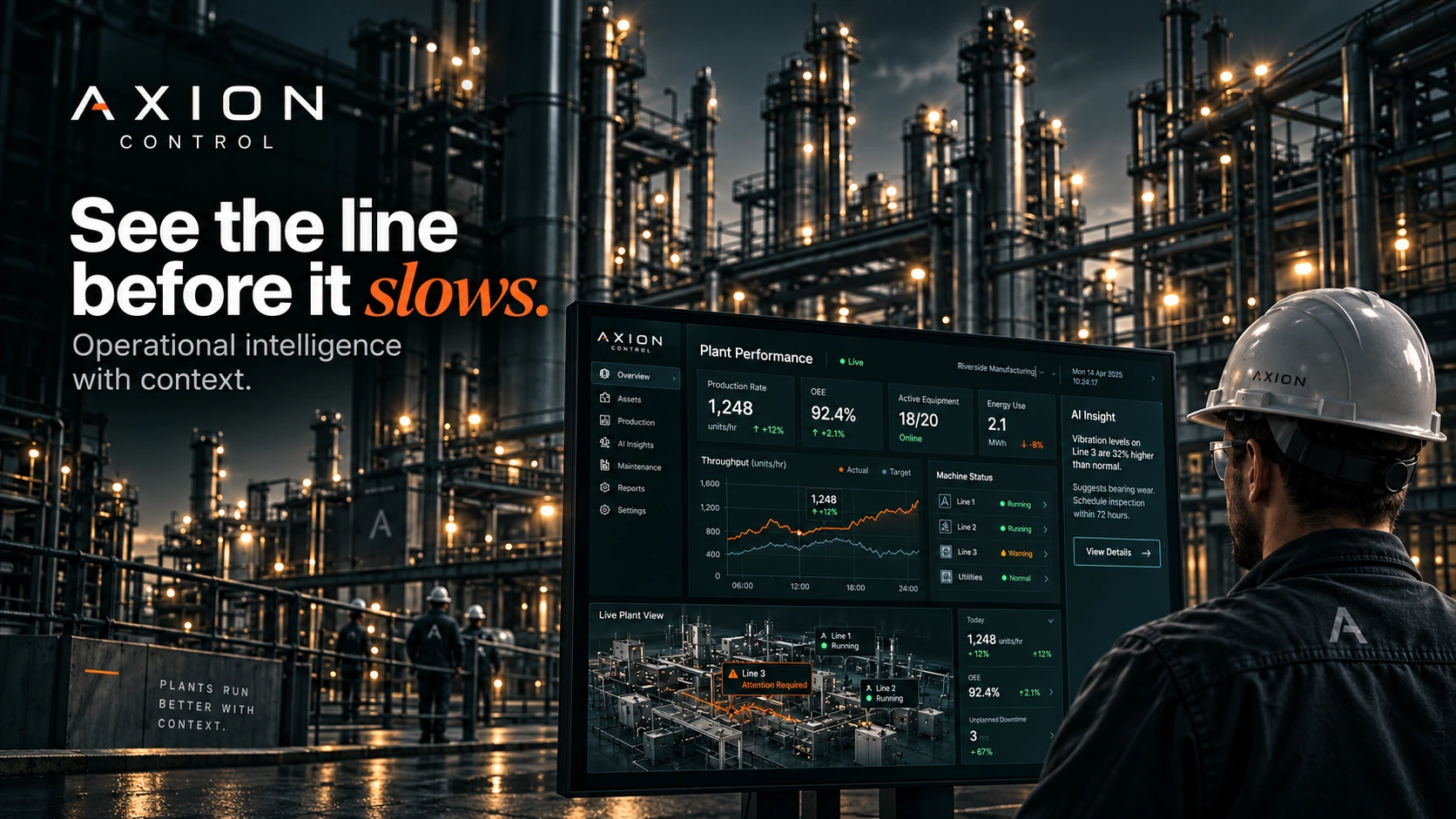 AXION CONTROL · Visibility into a concrete problem.
