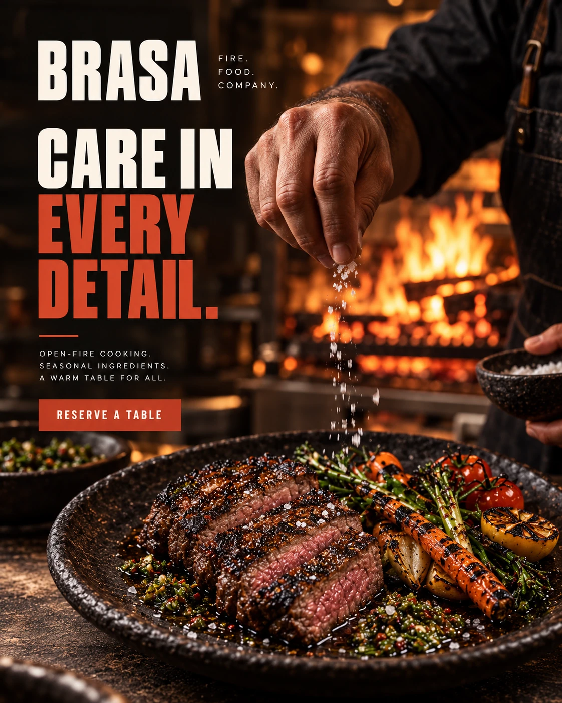 BRASA · Digital ads / PPC 006 · Fire. Food. Company.