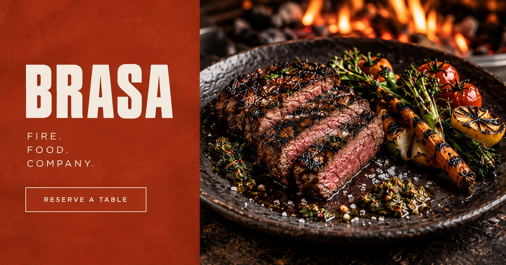 BRASA · Digital ads / PPC 007 · Fire. Food. Company.
