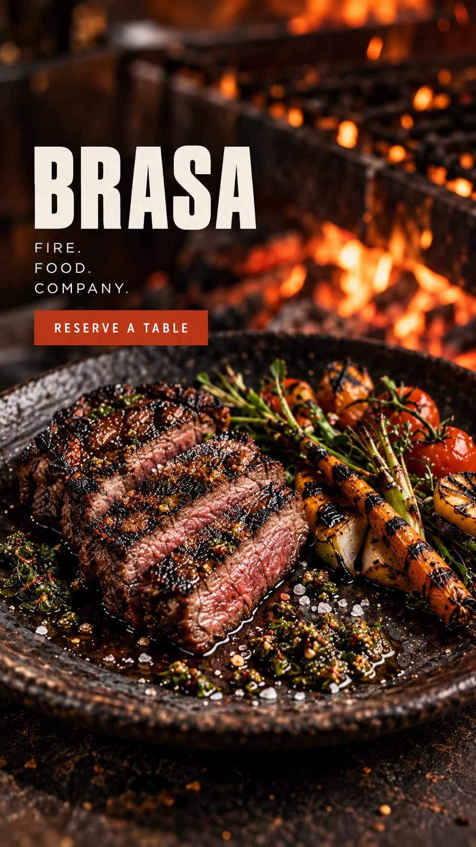 BRASA · Vertical format · static visual