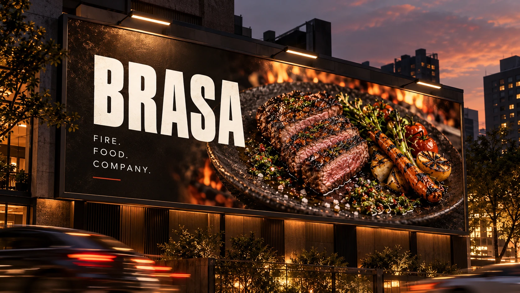 BRASA · Outdoor · placement mockup