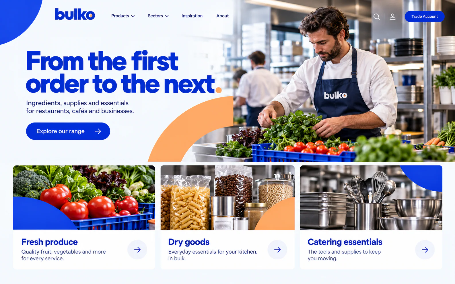 BULKO · Visual mockup · website concept · desktop