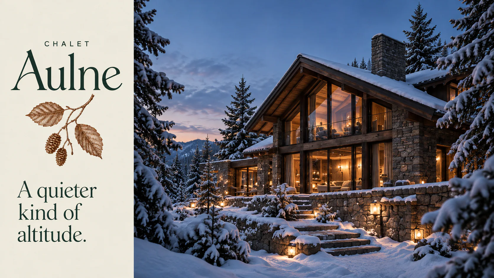CHALET AULNE · Space to slow down, higher up.