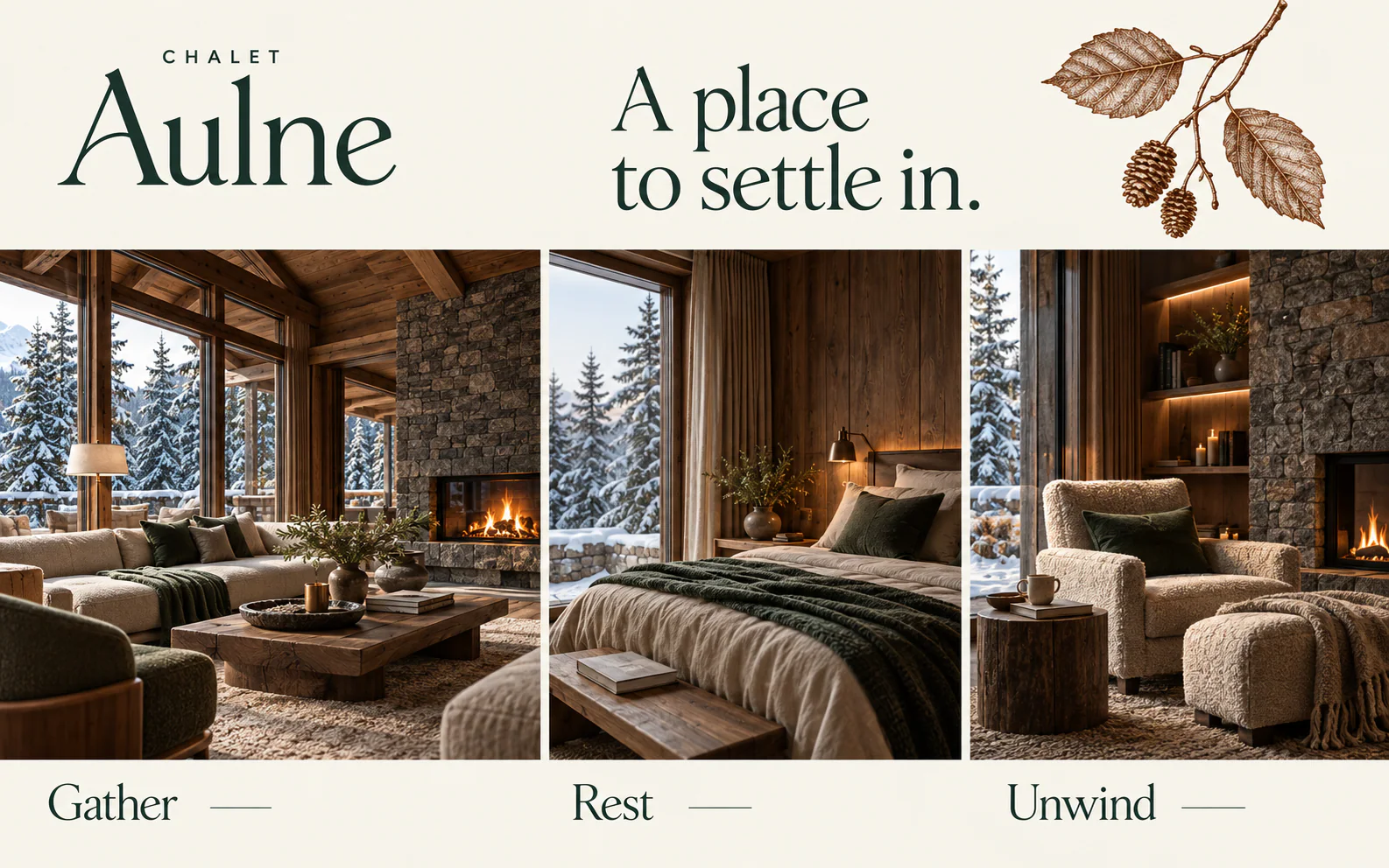 CHALET AULNE · Pasul următor · machetă conceptuală