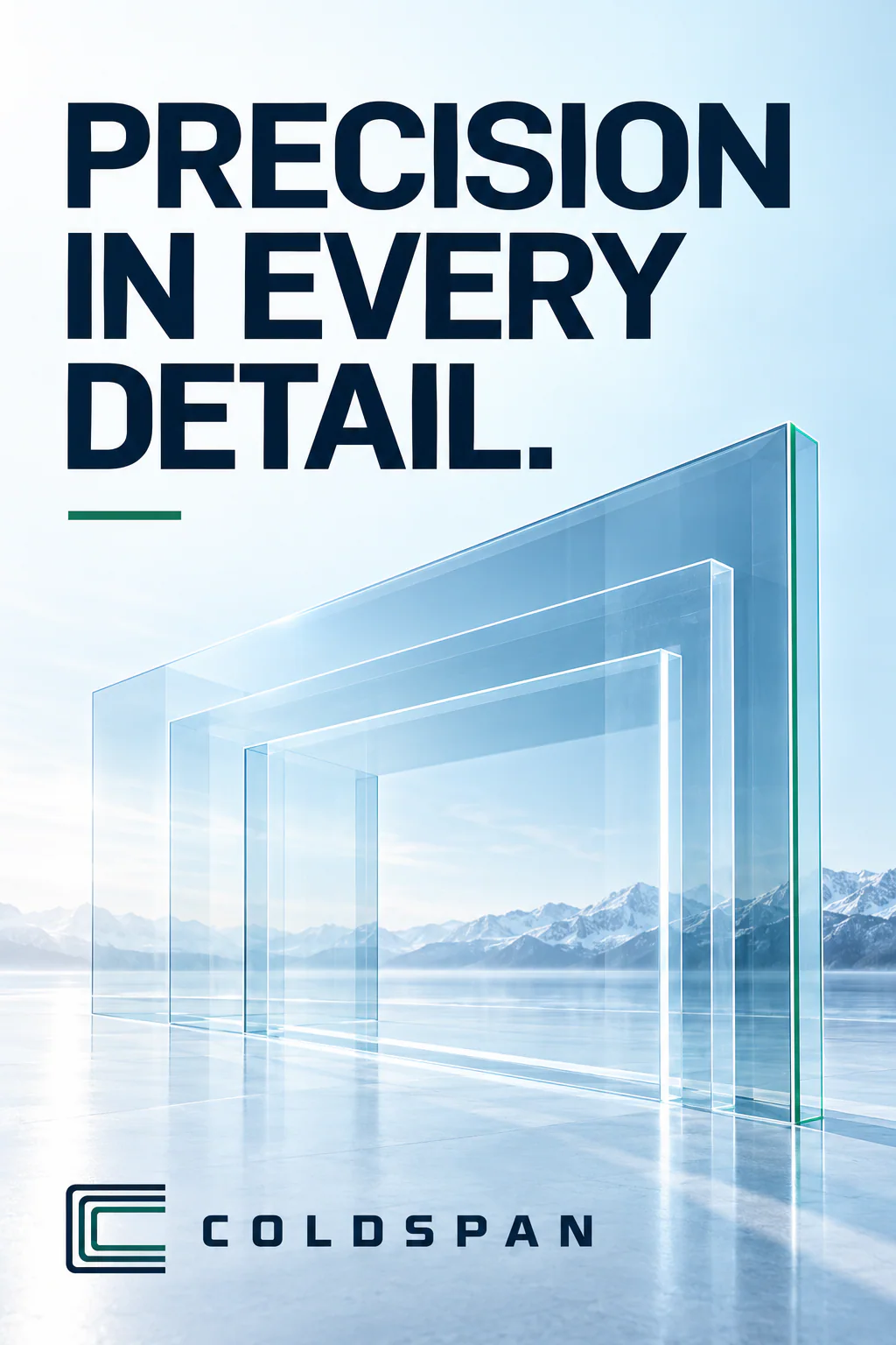 COLDSPAN · Campaign poster · The glass frames