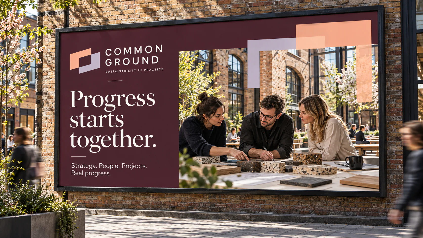 COMMON GROUND · Outdoor · placement mockup