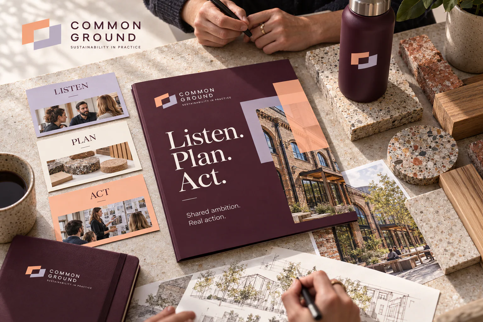 COMMON GROUND · Identity in use · mockup