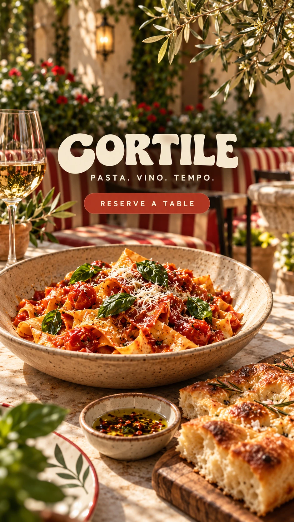 CORTILE · Vertical format · static visual