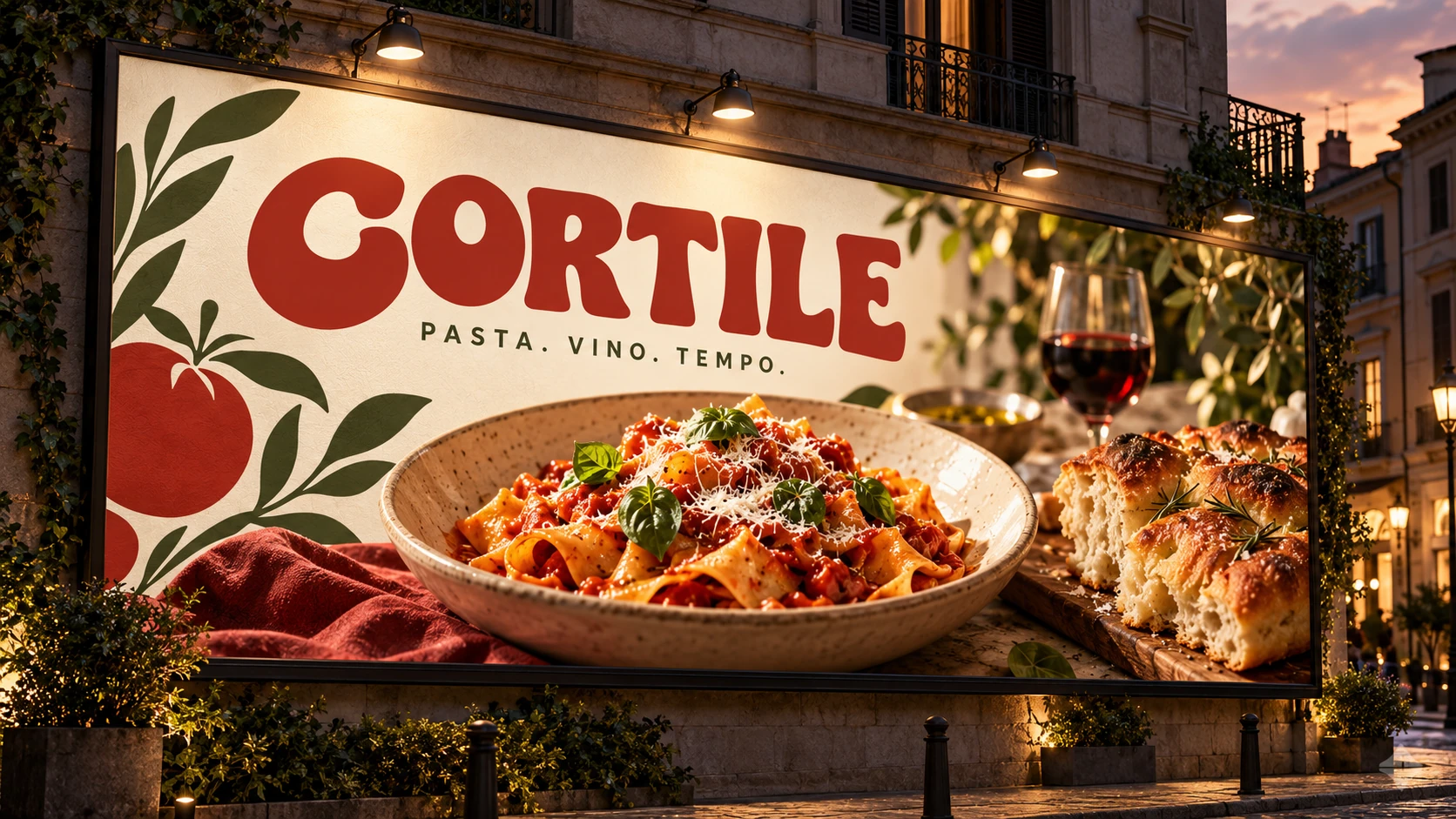 CORTILE · Outdoor · placement mockup