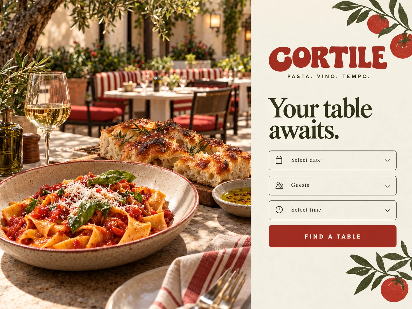 CORTILE · The next step · concept mockup