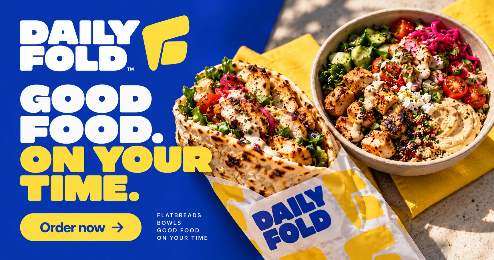 DAILY FOLD · Digital ads / PPC 007 · Good food. On your time.