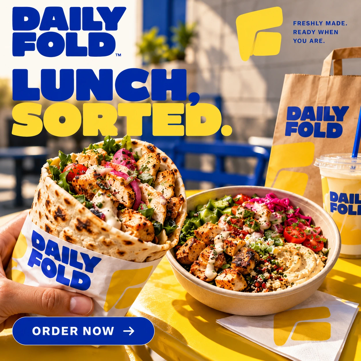 DAILY FOLD · Digital ads / PPC 008 · Good food. On your time.