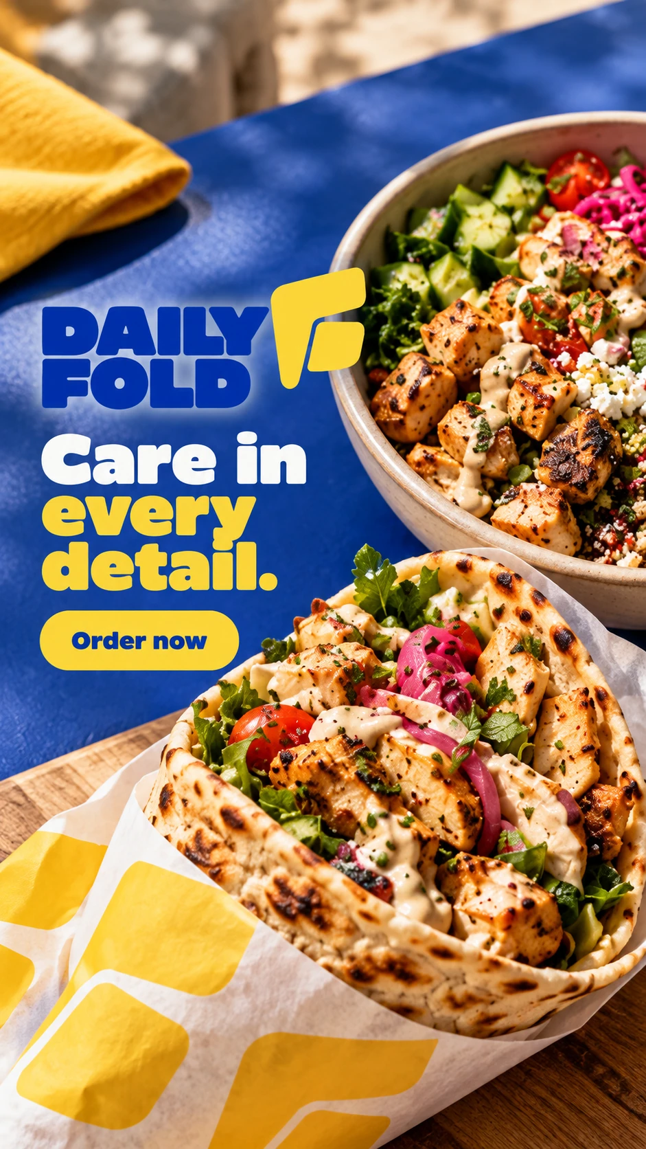 DAILY FOLD · Social media 011 · Good food. On your time.