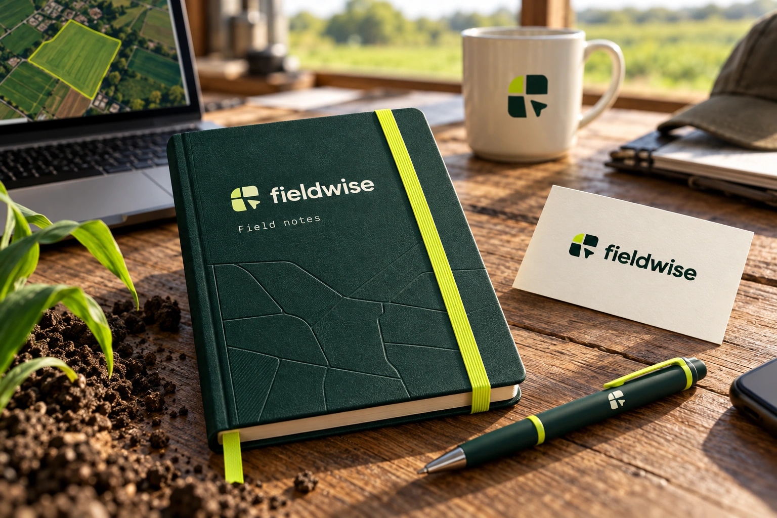 FIELDWISE · Identity in use · mockup