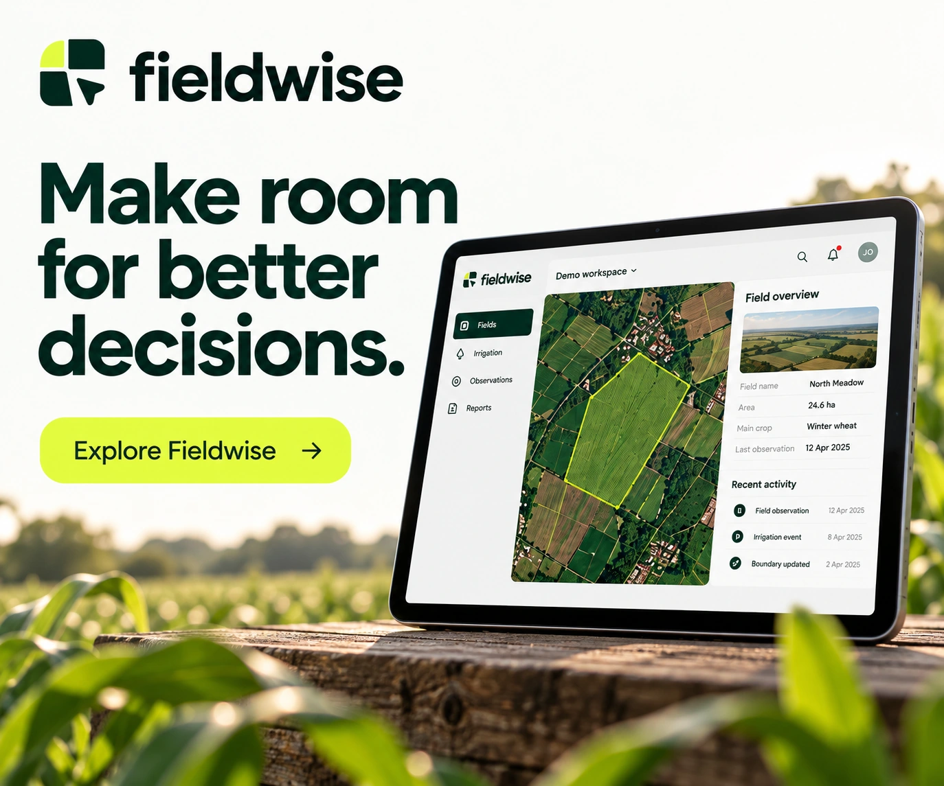 FIELDWISE · Digital ad · display format
