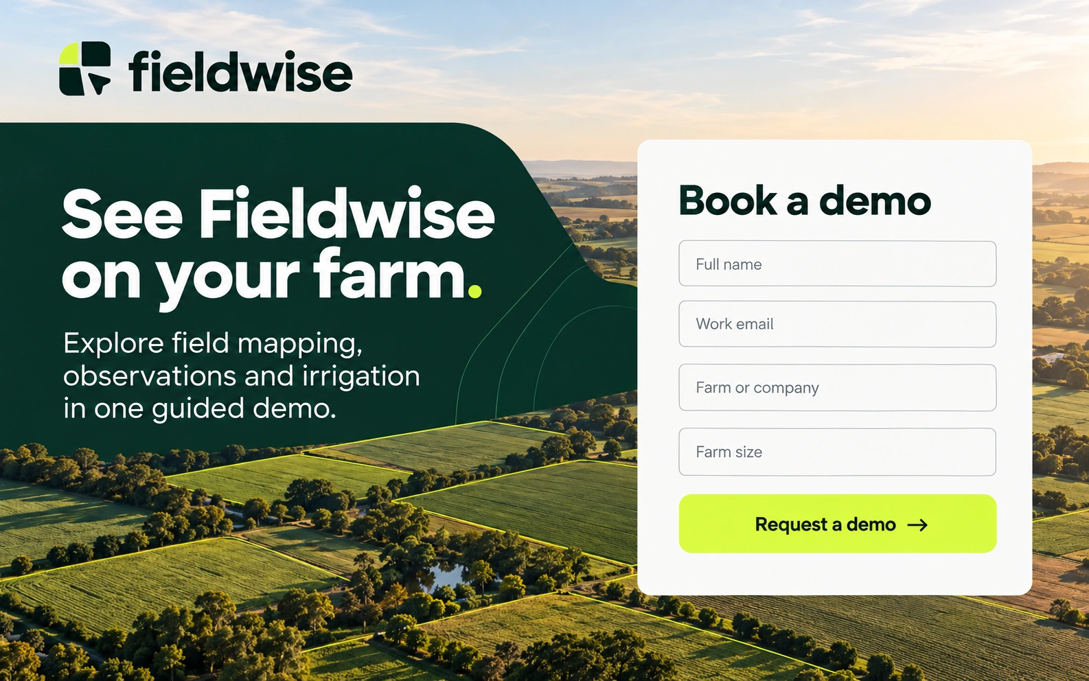 FIELDWISE · The next step · concept mockup