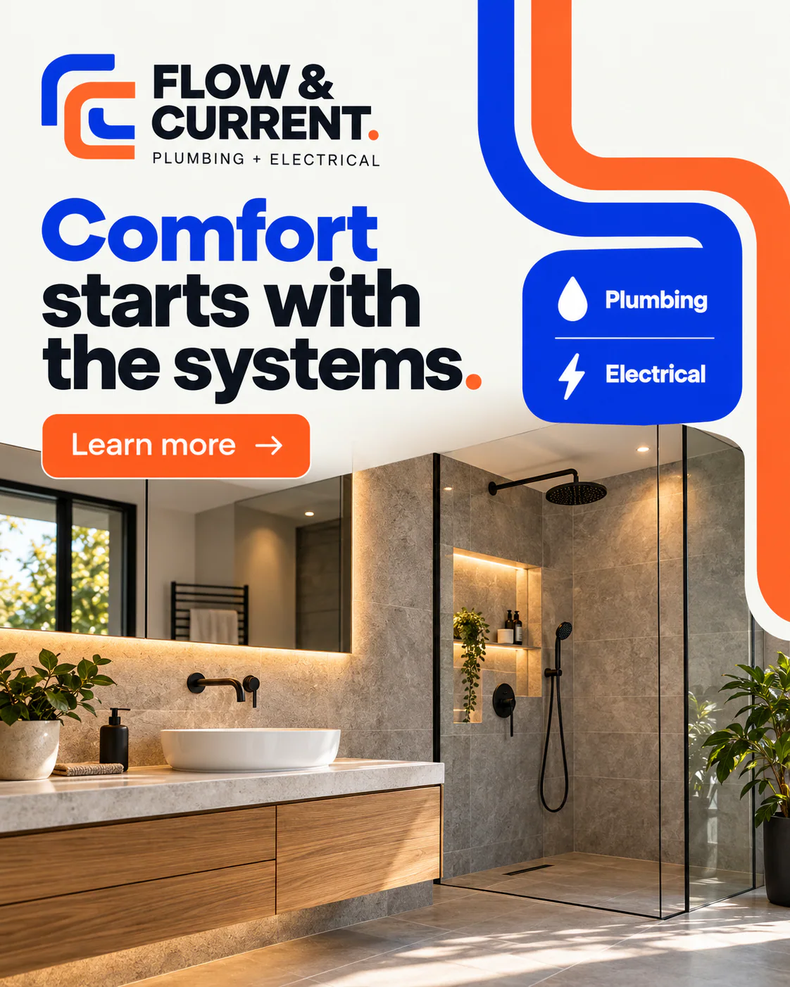 FLOW & CURRENT · Digital ad · display format