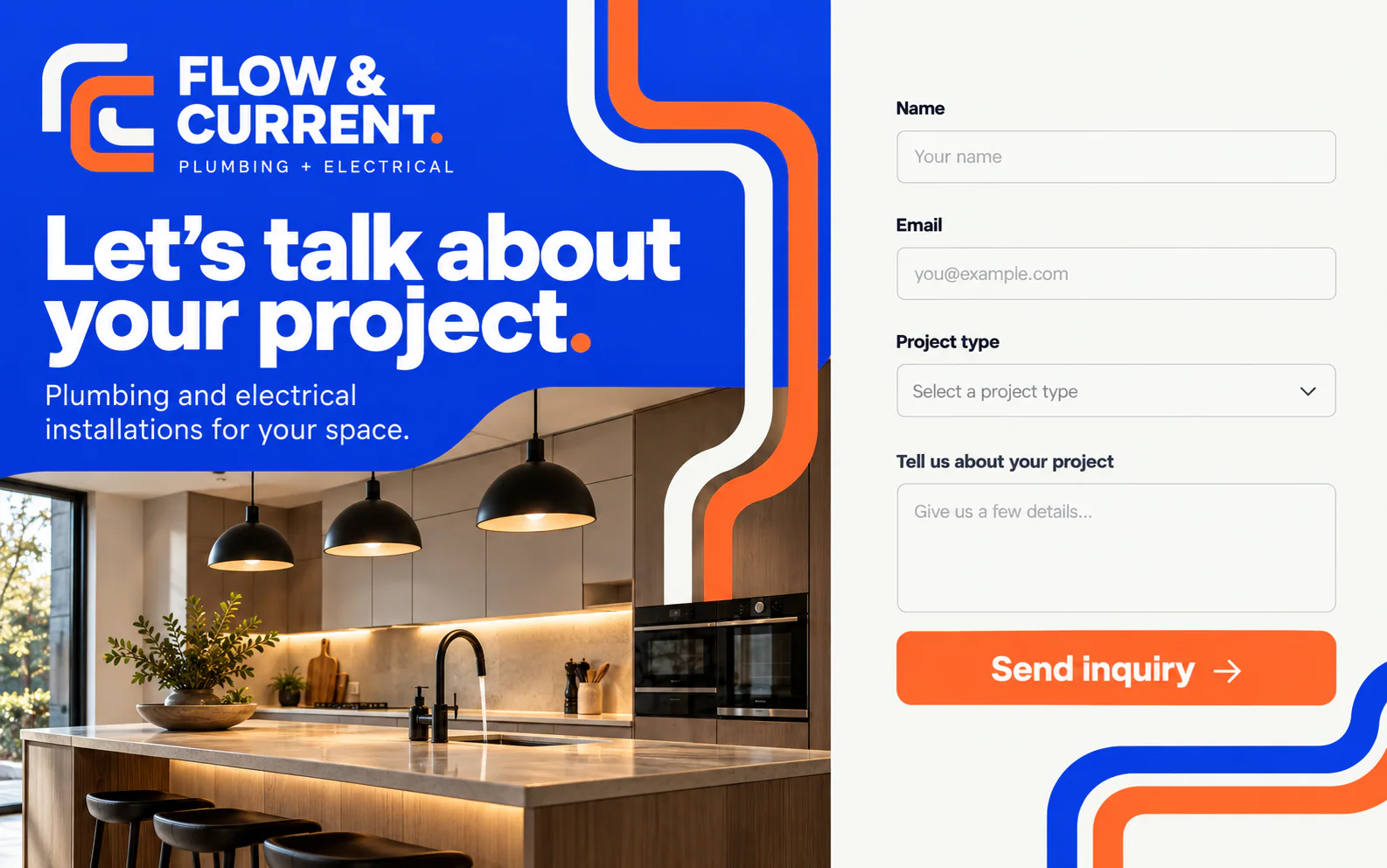 FLOW & CURRENT · The next step · concept mockup