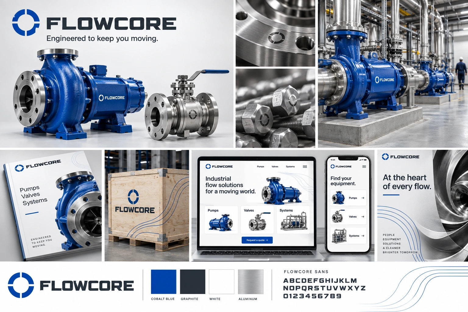 FLOWCORE · Direction moodboard · Shared applications and boards