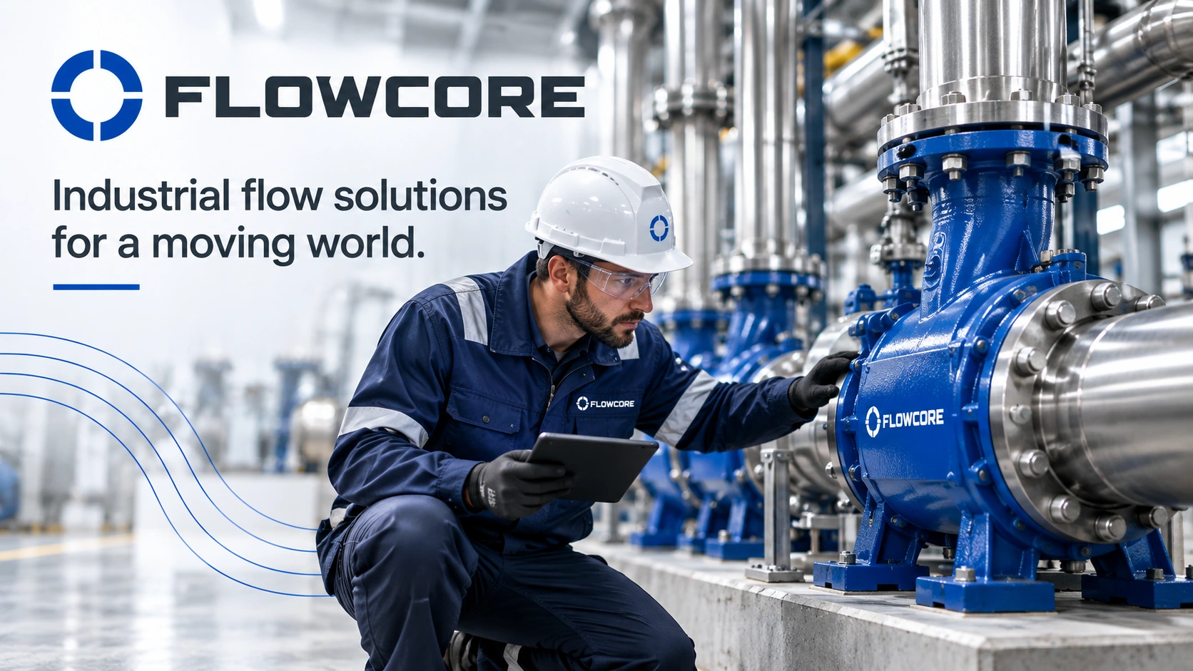 FLOWCORE · Key visual: people and experience · A person in the process