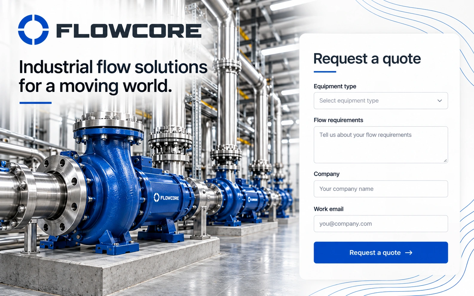 FLOWCORE · The next step · concept mockup
