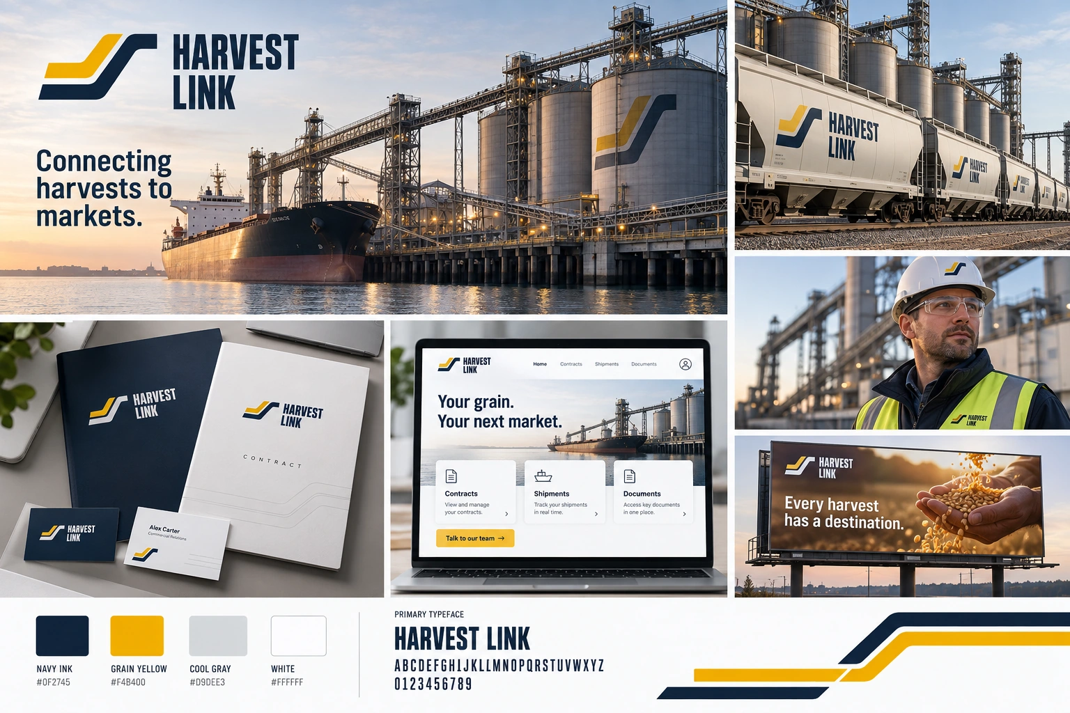 HARVEST LINK · Direction moodboard · Shared applications and boards