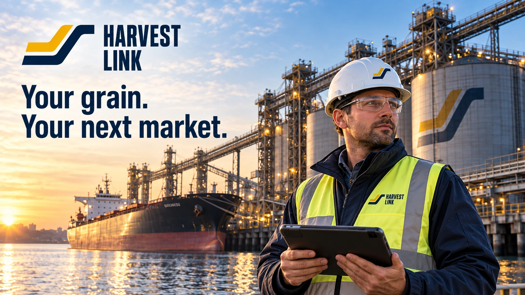 HARVEST LINK · Key visual: people and experience · The coordination behind it