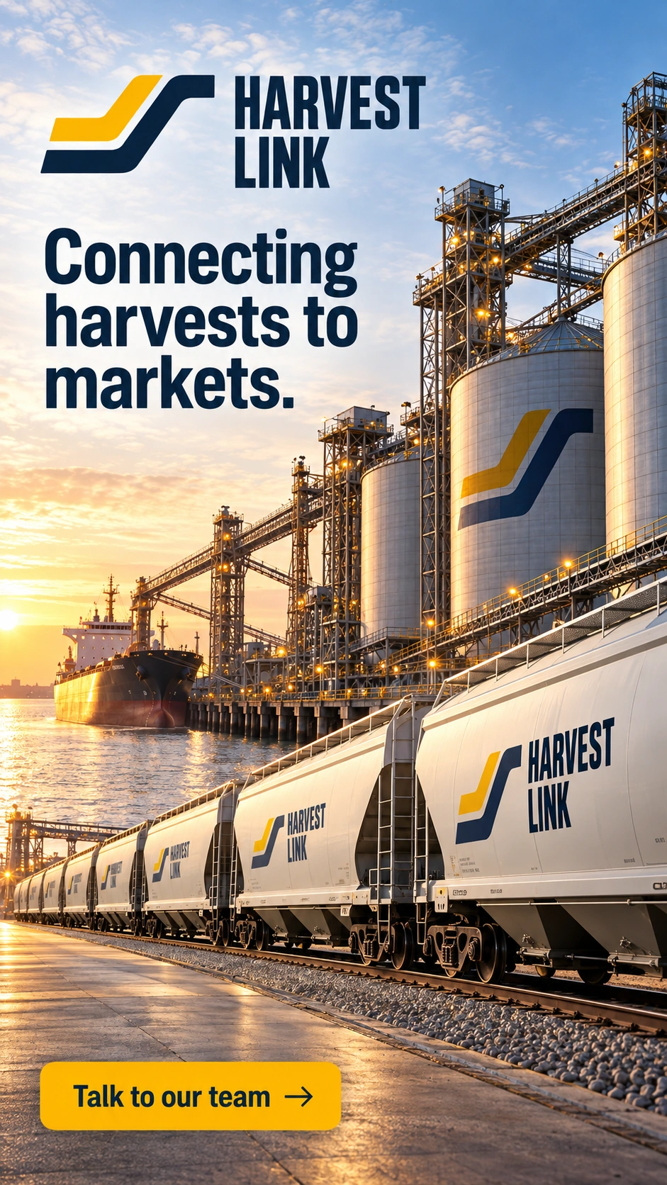 HARVEST LINK · Vertical format · variation 1