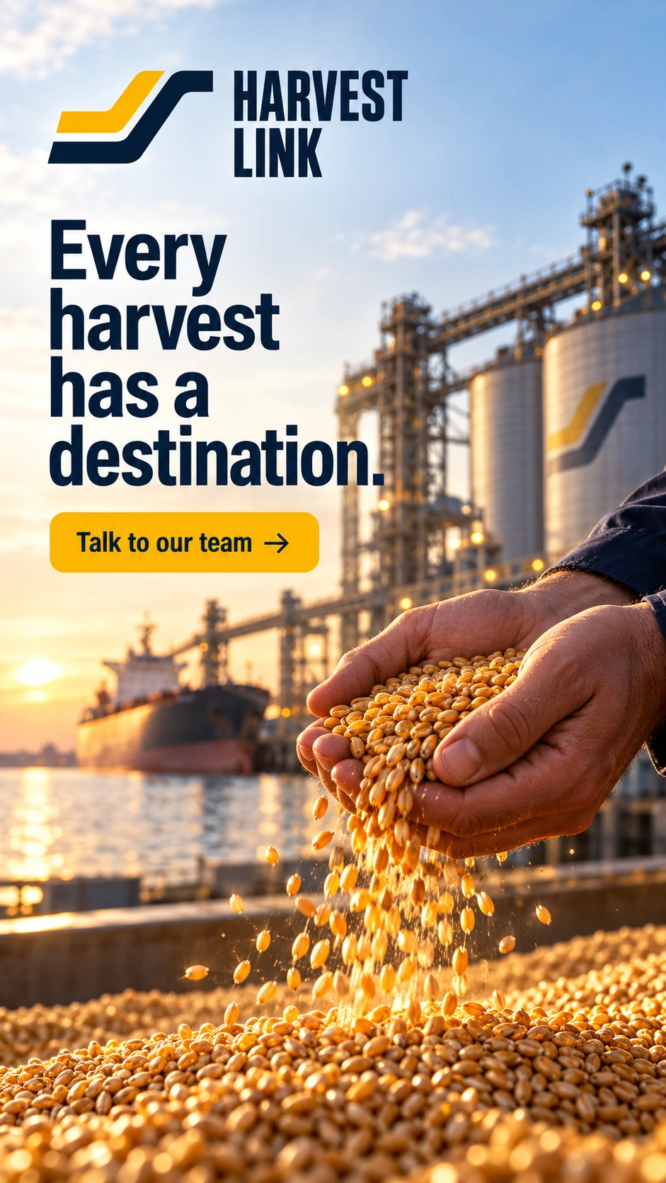 HARVEST LINK · Vertical format · variation 2