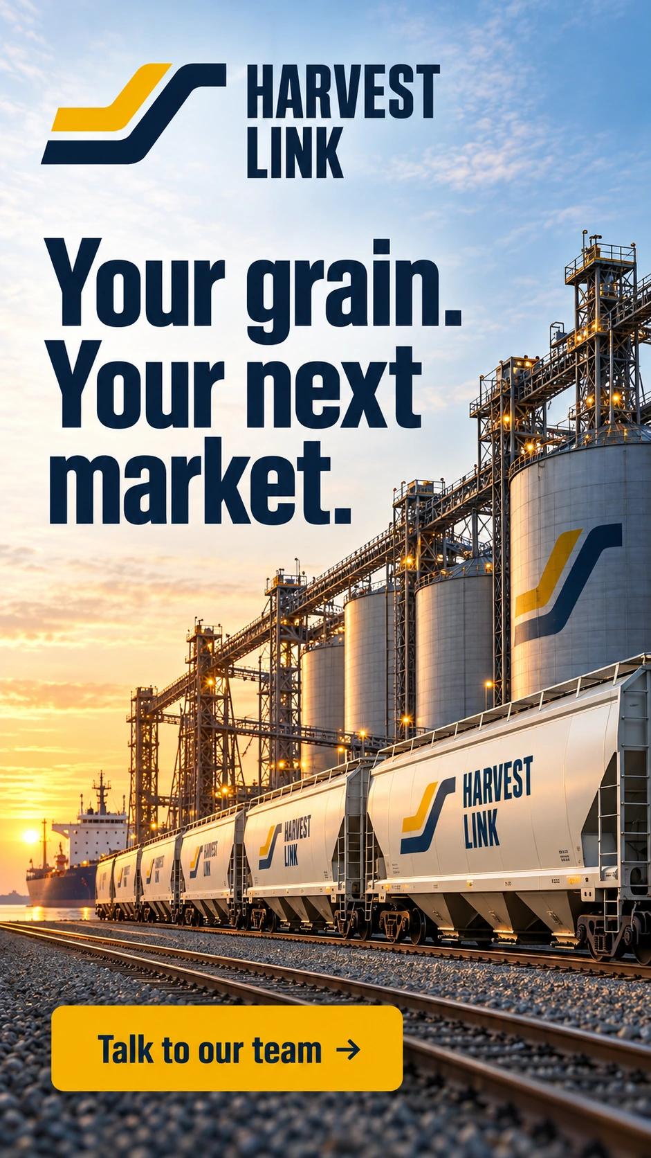 HARVEST LINK · Vertical format · variation 3