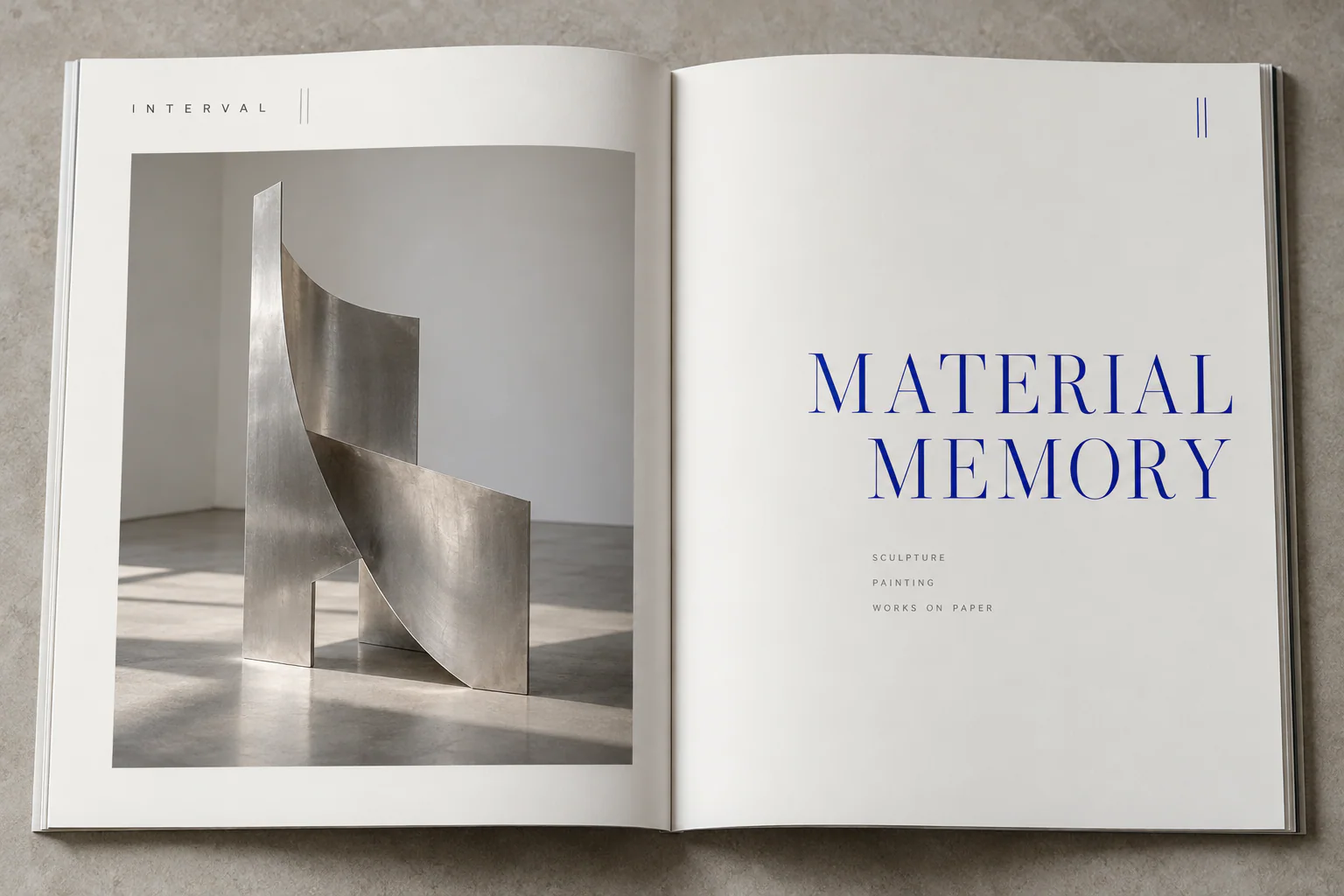 INTERVAL · Identity in use · mockup