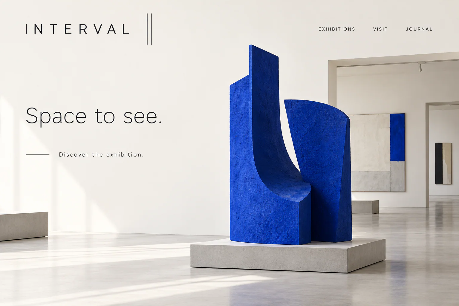 INTERVAL · Visual mockup · website concept · desktop