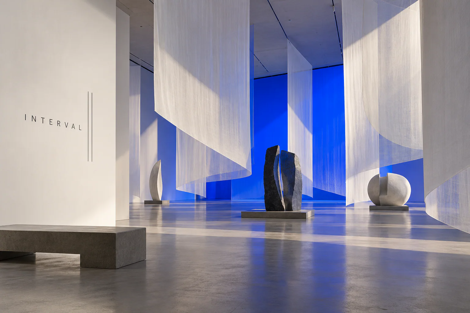 INTERVAL · The installation view
