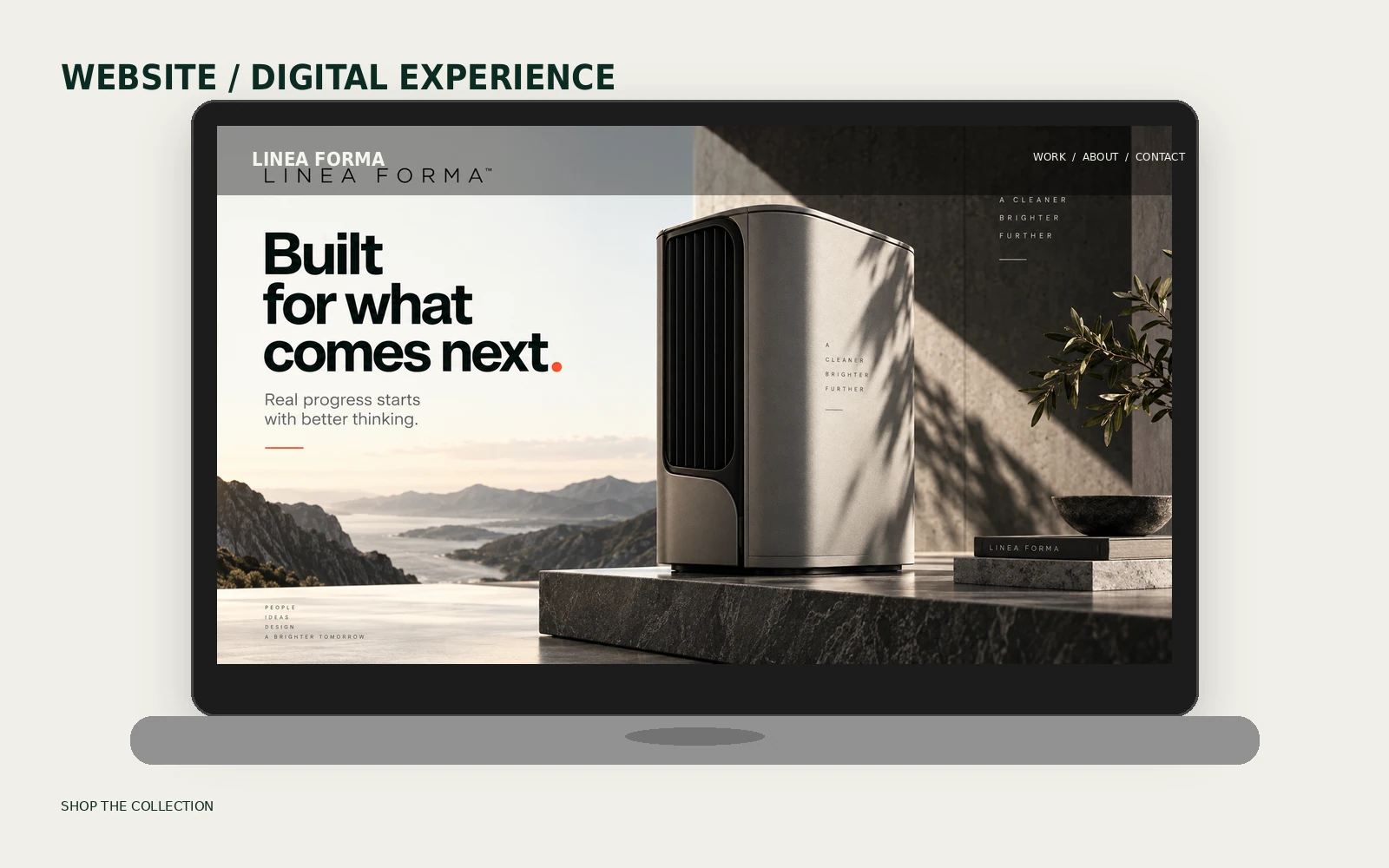 LINEA FORMA · Visual mockup · website concept · desktop