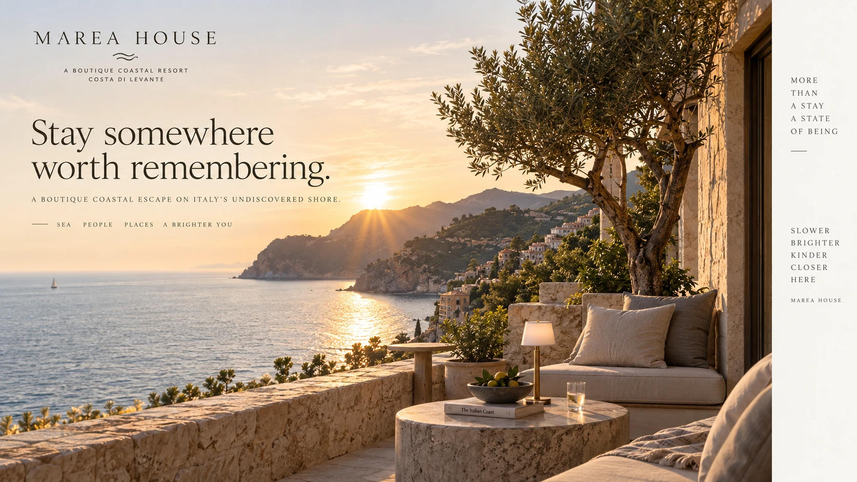 MAREA HOUSE · A destination, experienced through details.