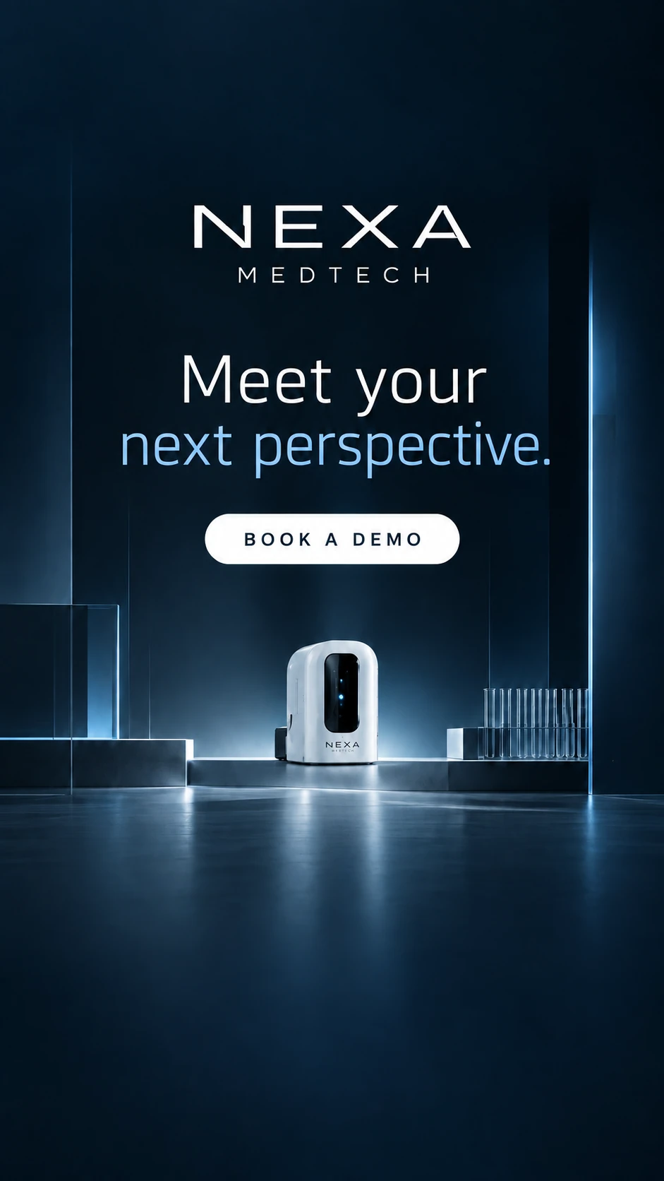 NEXA MEDTECH · Vertical format · static visual