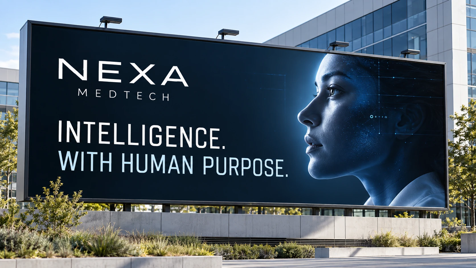 NEXA MEDTECH · Outdoor · placement mockup